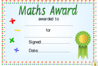 Green Ribbon Maths Award Certificate Template Download Pertaining To Printable Math Award Certificate Template