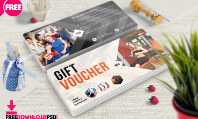 Gym Fitness Voucher Template Psd Freedownloadpsd For Fitness Gift Certificate Template