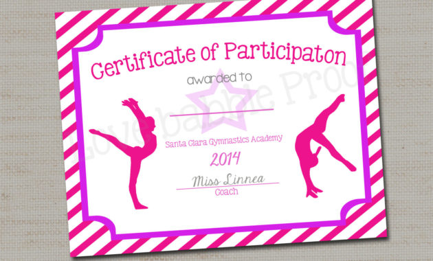 Gymnastics Certificate Template Douglasbaseball Intended For Best Dance Certificate Template