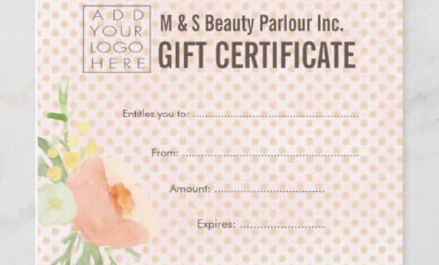 Hair Beauty Salon Gift Certificate Template Zazzle In Hair Salon Gift Certificate Templates
