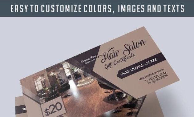 Hair Salon Free Gift Certificate Psd Template Pertaining To Salon Gift Certificate Template