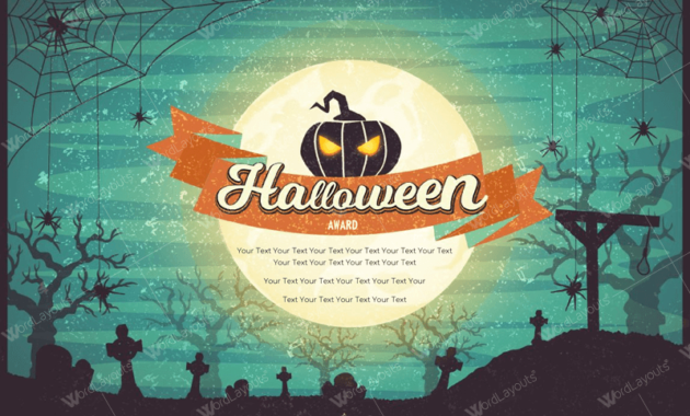 Halloween Award Certificates 5 Templates For Microsoft Word With Regard To Best Best Costume Certificate Printable Free 9 Awards