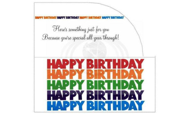Happy Birthday Money Gift Card Envelope Printable Pdf Inside Printable Happy Birthday Gift Certificate