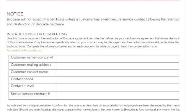 Hard Drive Certificate Of Destruction Template Throughout Awesome Hard Drive Destruction Certificate Template