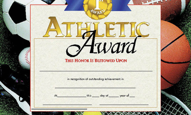 Hayes Certificates Athletic Award 30 Pk 85 X 11 For Free Hayes Certificate Templates