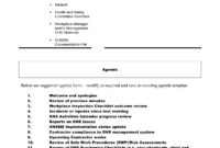 Health And Safety Committee Meeting Agenda Template Pdf Inside Quality Committee Meeting Agenda Template