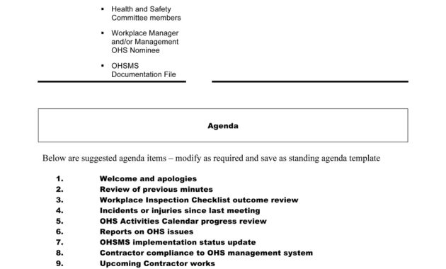 Health And Safety Committee Meeting Agenda Template Pdf Inside Quality Committee Meeting Agenda Template