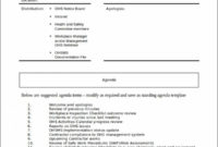 Health And Safety Manual Template Free In Monthly Safety Meeting Template