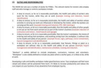 Health And Safety Plans Examples Within Health And Safety Policy Template For Small Business
