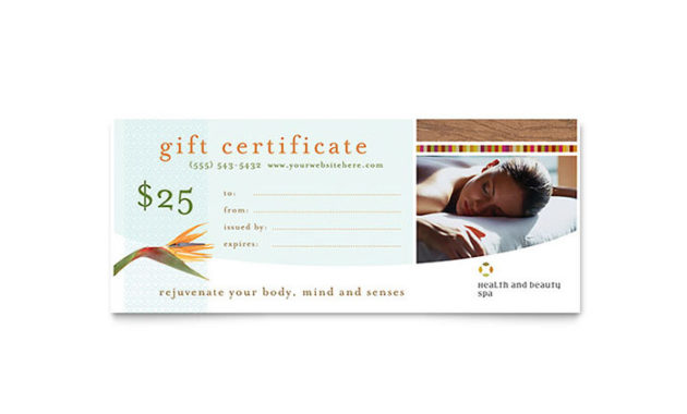Health Beauty Spa Gift Certificate Template Word Pertaining To Beauty Salon Gift Certificate