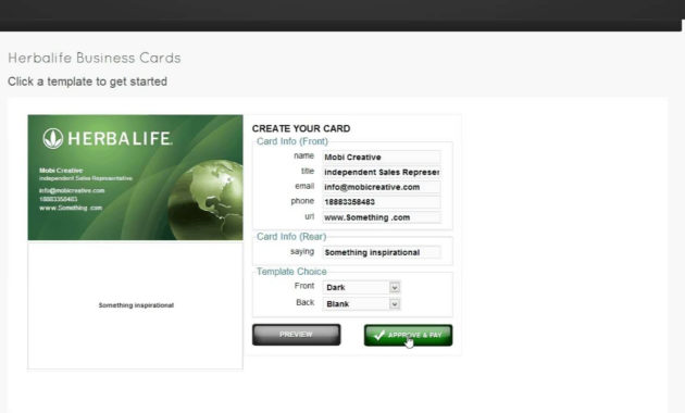 Herbalife Business Card Template Ordering Youtube Regarding Google Search Business Card Template