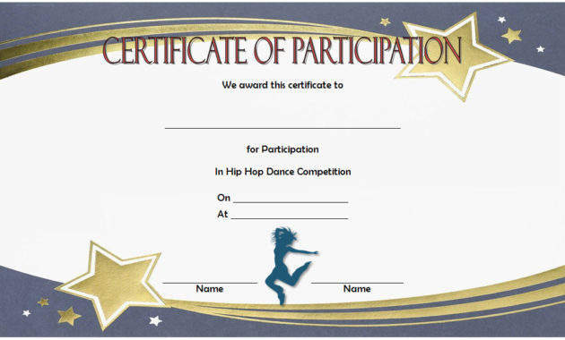 Hip Hop Certificate Templates 6 Best Ideas With Regard To Dance Award Certificate Templates