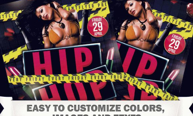 Hip Hop Party Premium Club Flyer Psd Template With Hip Hop Certificate Template 6 Explosive Ideas