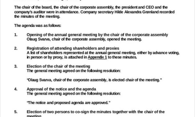 Hoa Board Meeting Minutes Template Tutore Master For Committee Meeting Minutes Template