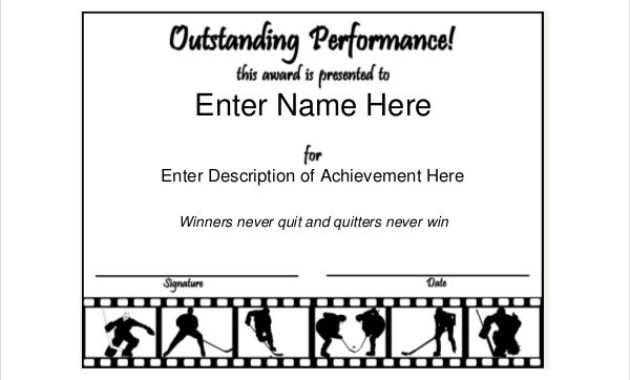 Hockey Certificate Template 9 Free Word Pdf Documents Intended For Printable Hockey Certificate Templates