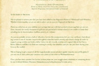 Hogwarts Acceptance Letter Envelope Template Printable With Regard To Harry Potter Certificate Template