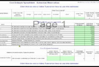 Home Renovation Cost Estimator Spreadsheet Unique In Amazing Home Remodeling Cost Estimate Template