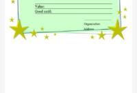 Homemade Gift Certificate Template Main Image Printable Within Best Donation Certificate Template