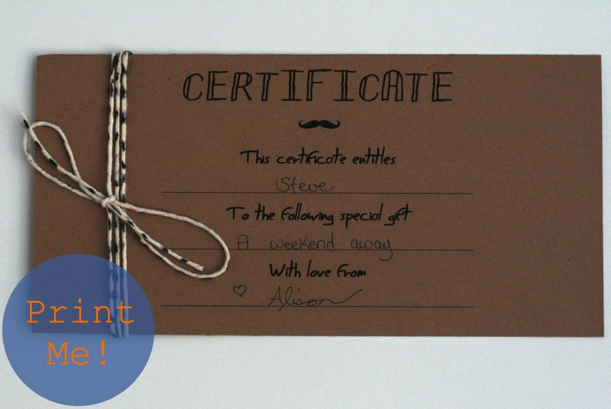 Homemade Gift Certificates Template Business With Regard To Homemade Gift Certificate Template