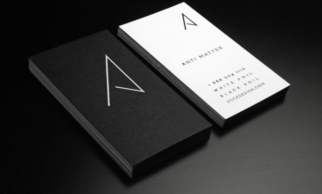 Hot Foil Black And White Template Rockdesign In Black And White Business Cards Templates Free