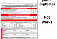 Hot Works Permit To Work Duplicating Work Permits Ssp Inside Welders Log Book Template