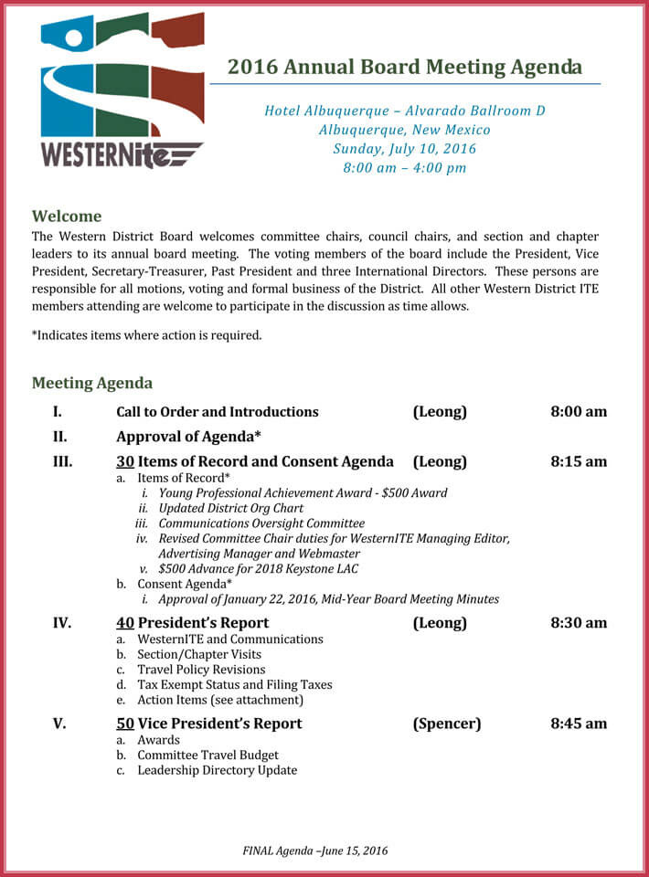 How To Create A Board Meeting Agenda 12 Templates Within Board Meeting Agenda Template Non Profit