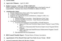 How To Create A Board Meeting Agenda 12 Templates Within Sample Agenda Template For Meetings
