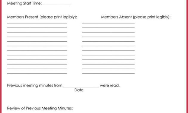 How To Create Effective Meeting Agendas 10 Free Templates In Quality Templates For Minutes Of Meetings And Agendas