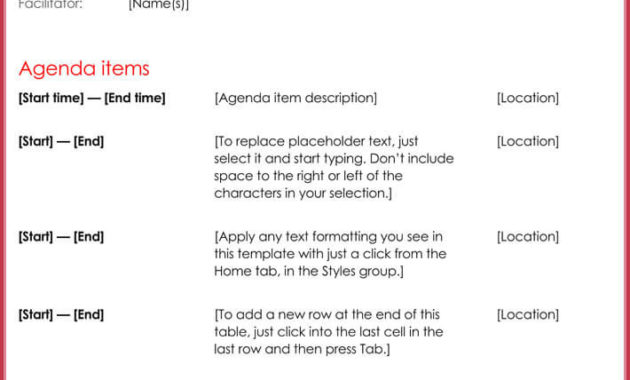 How To Create Effective Meeting Agendas 10 Free Templates With Regard To Small Business Meeting Agenda Template