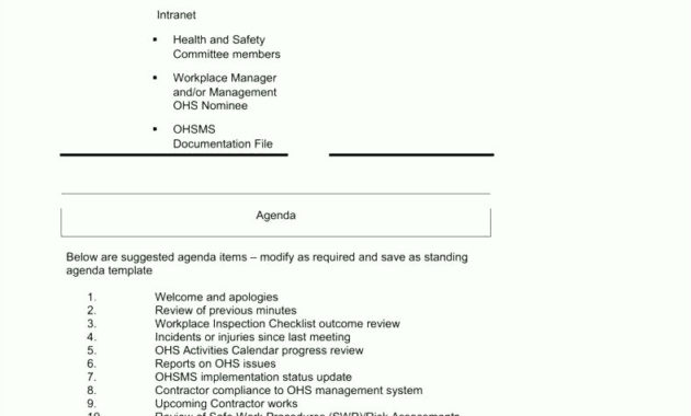 How To Make An Agenda For A Meeting Template Templatesz234 In Best Church Staff Meeting Agenda Template