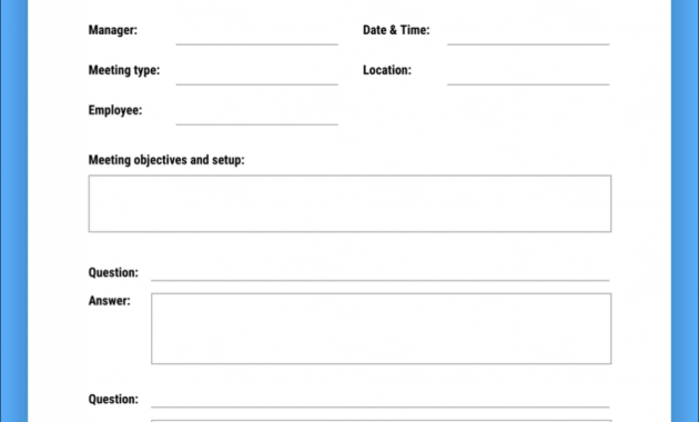 How To Run Effective Meetings With Templates The For One On One Meetings Template