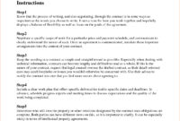 How To Write A Contract For Services Business Form Inside How To Make A Business Contract Template