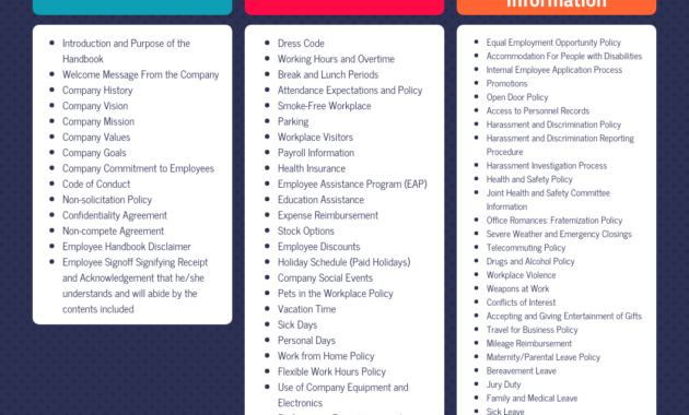 How To Write An Employee Handbook Examples Tips Venngage Within Business Ethics Policy Template