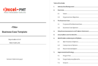 How To Write Business Case Free Template Examples With Regard To Writing Business Cases Template