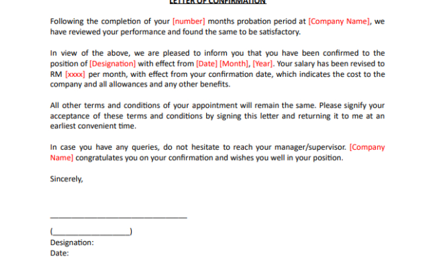 Hr Guide From Probation To Confirmation Letter In Probation Meeting Template