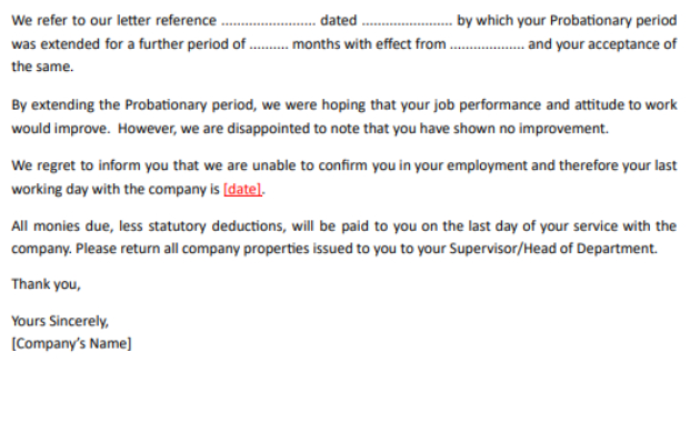 Hr Guide Probationary Period Letter With Templates Regarding Probation Meeting Template