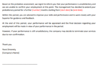 Hr Guide Probationary Period Letter With Templates With Probation Meeting Template