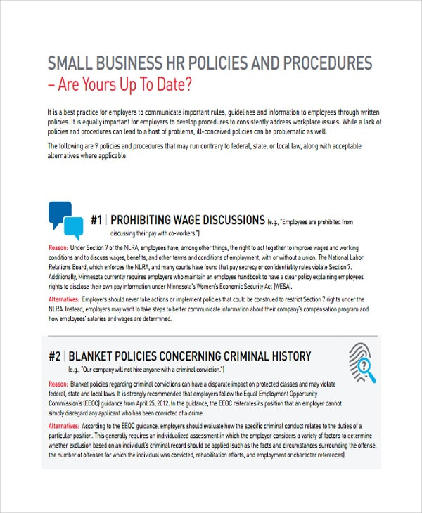 Hr Policy Template 7 Free Word Excel Pdf Documents Within Business Rules Template Word
