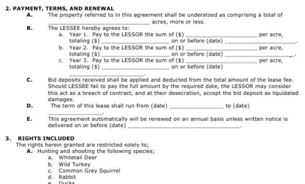 Hunting Lease Form Mississippi Download Printable Pdf Intended For Farm Business Tenancy Template