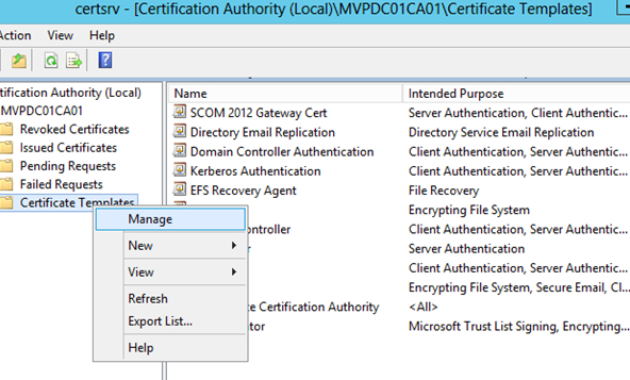 Hyperv Replica Certificate Based With Your Own Root For Best Workstation Authentication Certificate Template