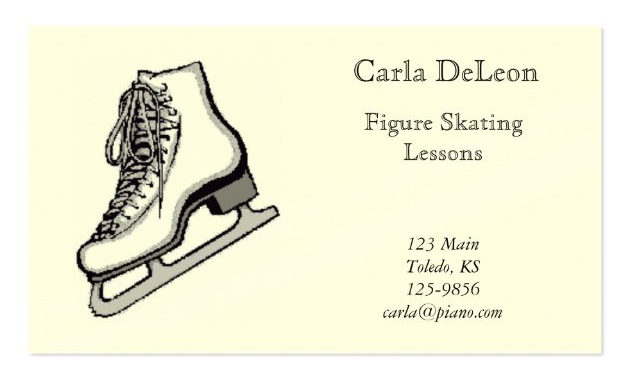 Ice Skating Business Card With Regard To Best Ice Skating Certificates
