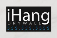 Ihang Drywall Sheetrock Plaster Business Business Card Throughout Plastering Business Cards Templates