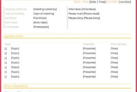 Informal Meeting Agenda 5 Best Samples Formats For Informal Meeting Minutes Template