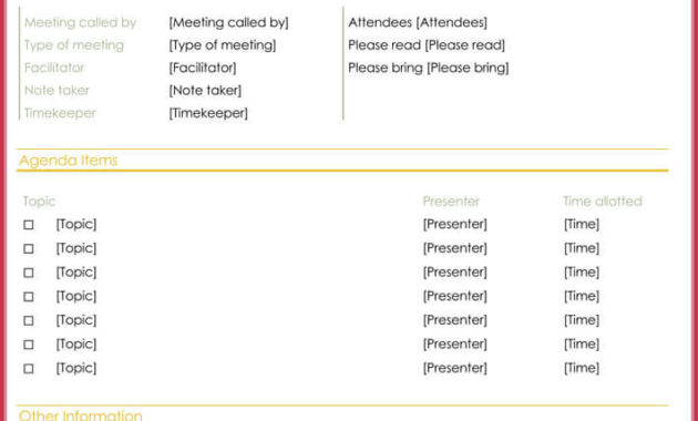 Informal Meeting Agenda 5 Best Samples Formats With Best School Team Meeting Agenda Template