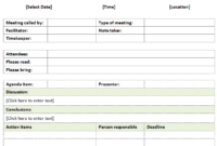 Informal Meeting Minutes Template Dotxes Regarding Free Standard Minutes Of Meeting Template