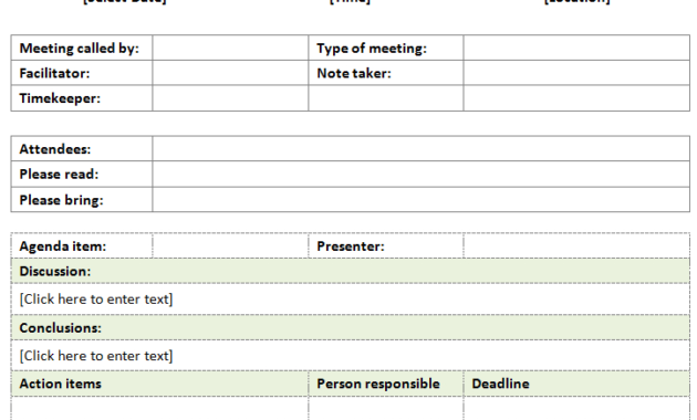 Informal Meeting Minutes Template Dotxes Regarding Free Standard Minutes Of Meeting Template