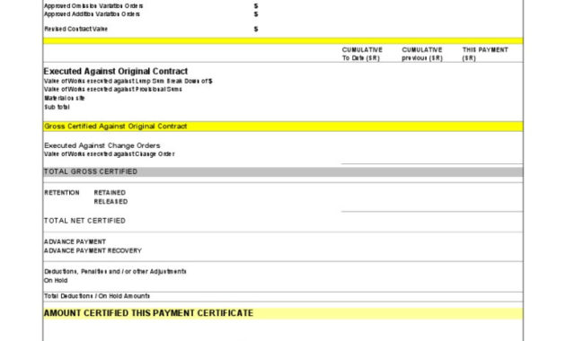 Interim Management Contract Template Williamsonga Inside Construction Payment Certificate Template