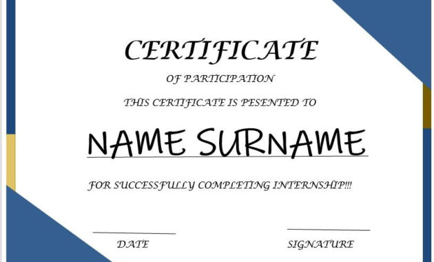 Internship Certificate Templates 7 Free Microsoft Word With Microsoft Office Certificate Templates Free