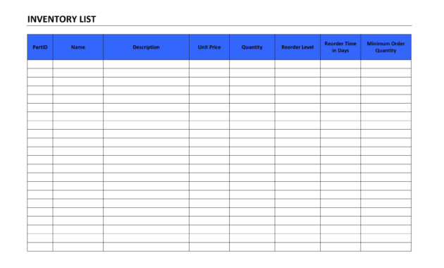 Inventory List Template Intended For Awesome Inventory Log Sheet Template