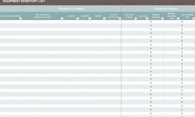 Inventory Schedule Template Word Excel In Business Process Inventory Template